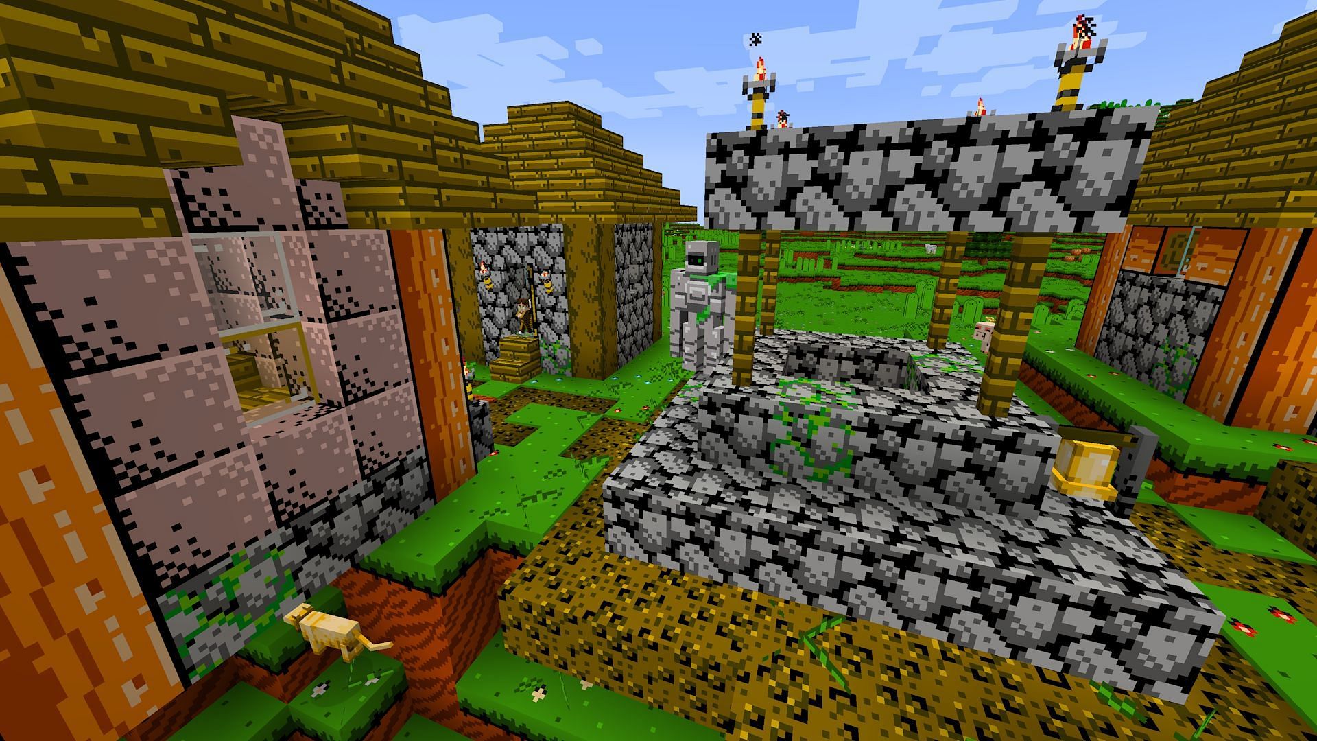 There's a certain charm to the harsh feel of older game art (Image via Mojang)